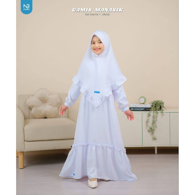 GAMIS MANASIK | GAMIS ANAK MANASIK | GAMIS PUTIH