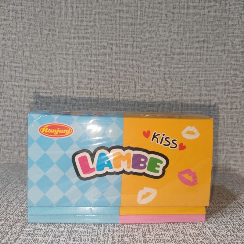 

[1 box] Ranjani Lambe Kiss Permen Karet Rasa Stroberi, Bluberi, dan Tuti fruti Snack Camilan Permen Termurah Terlaris Harga Grosir Terlengkap Promo