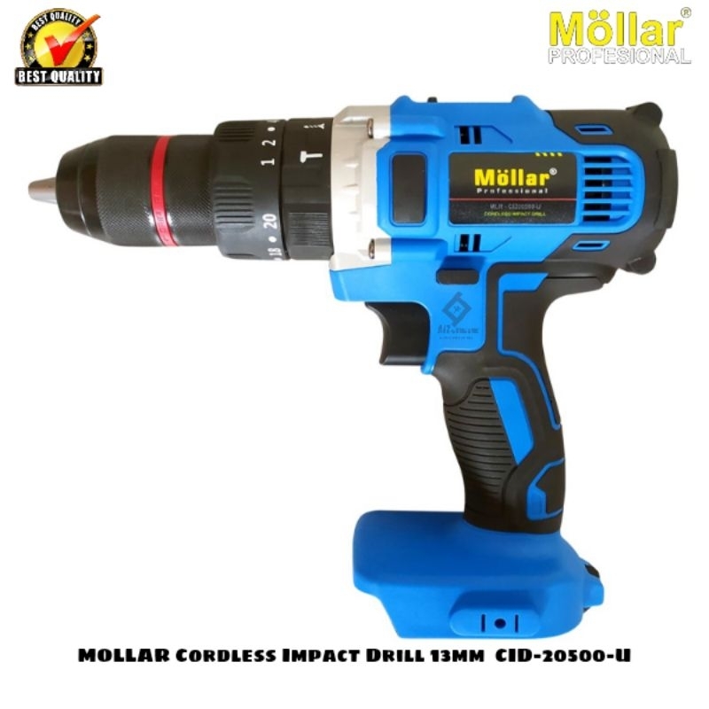 MOLLAR UE Bor Beton Baterai Cordless Impact Drill 13mm MLR-CID20500-U
