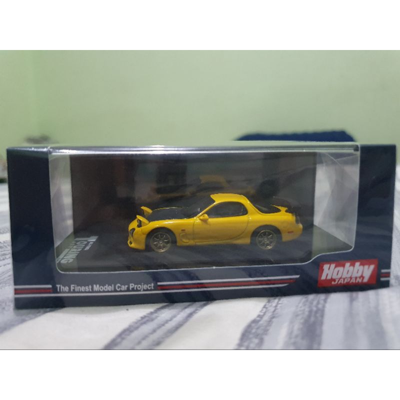 1/64 hobby japan - mazda RX7 FD3S touring kit A spec kuning yellow segel