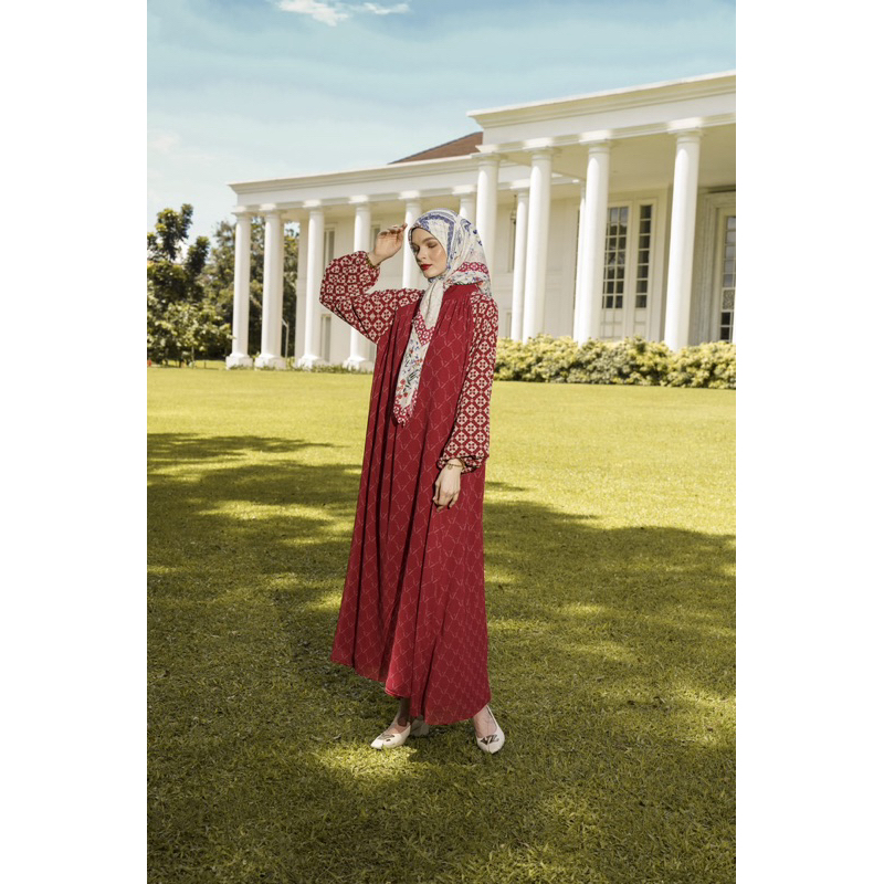 VZ RAYA COLLECTION MONOGRAM LINEAGE DRESS BY VIVI ZUBEDI