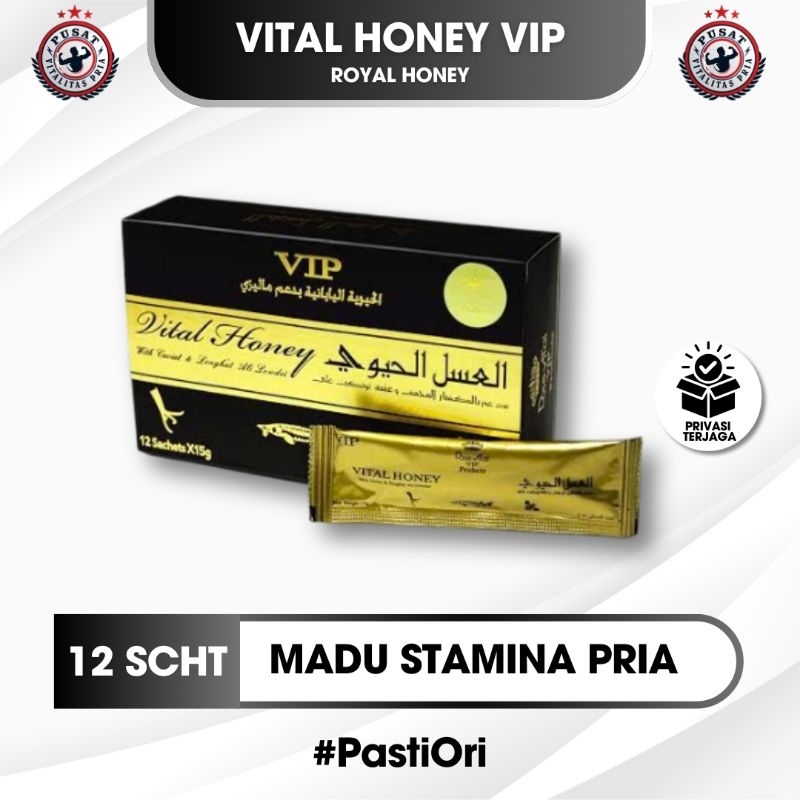 

Madu Vital Honey Vip Original Malaysia Isi 12 Sachet