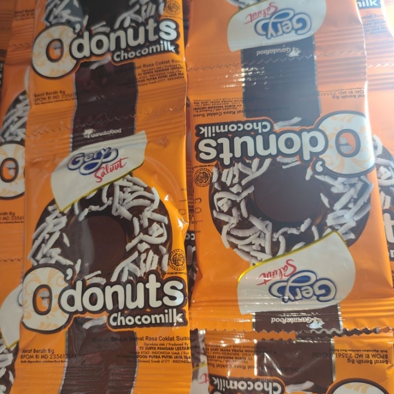 

[1 renceng] Gery Salut O'Donuts Chocomilk Biskuit Bentuk Donat Rasa Cokelat Susu