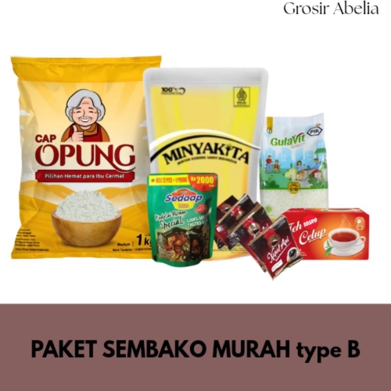 

PAKET SEMBAKO TERMURAH (Type B) ISI 6 Macam, BERAS MINYAK GULA