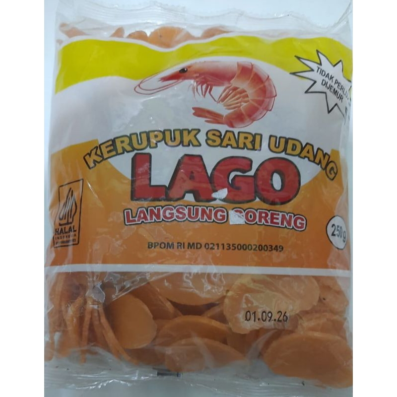 

[REPACK 50 gr] Kerupuk Sari Udang LAGO - Langsung Goreng