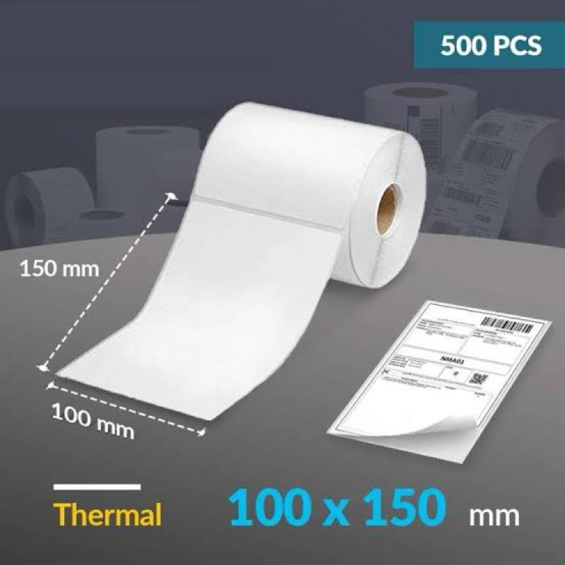 

Kertas Thermal Label Sticker Barcode 100x150 500lembar
