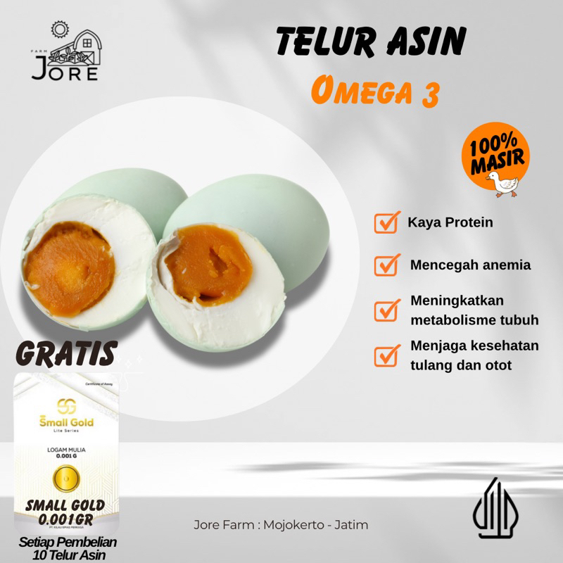 

Telur Asin Matang Omega Masir / Telur Asin Masir Matang Bebek Modopuro / Telur Asin Berminyak Legit Gratis Emas