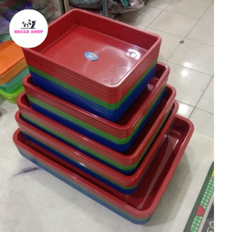 Nampan Plastik Segi / Persegi Jumbo No 5 / Baki / Loyang Plastik Serbaguna
