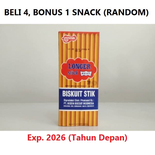 

Nissin Longer Stick Biskuit 90 gram, Biskuit Stick Nissin 90gr