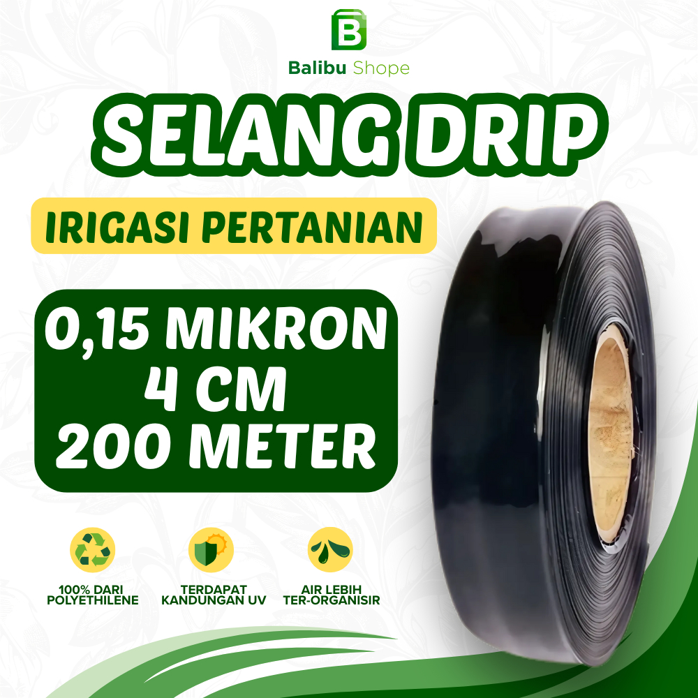 Selang Drip 15 Mikron 200 Meter Selang Irigasi