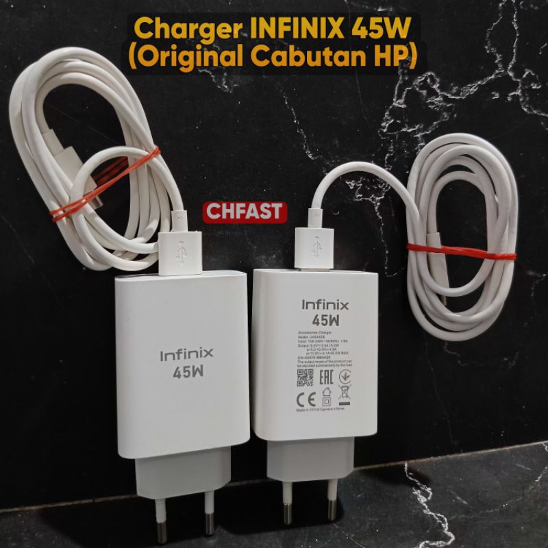 Charger Infinix 45W SUPER CHARGER Original Cabutan HP (Garansi 100% keasliannya)