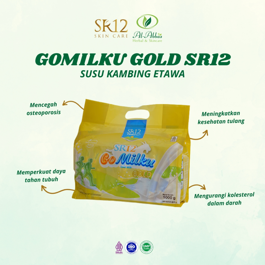 

Gomilku Gold SR12 Susu Kambing Etawa Sachet - Atasi Nyeri Sendi