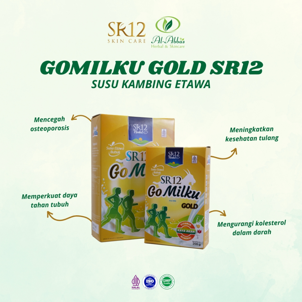 

GoMilku Gold SR12 Susu Kambing Etawa Bubuk 600g 200g - Atasi Nyeri Sendi Pegal Linu - Melancarkan Peredaran Darah