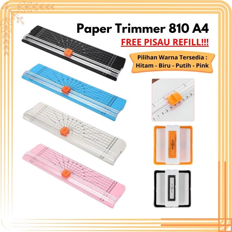 

[MMR] Alat Potong Kertas Paper Cutter Paper Trimmer Kertas 810 A4 Pemotong Kertas Portabel 12 Inci