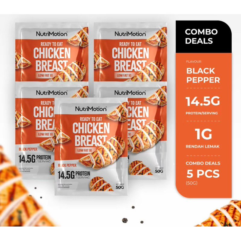 

dada ayam siap makan isi 5pcs / nutrimotion chicken breast 50gr