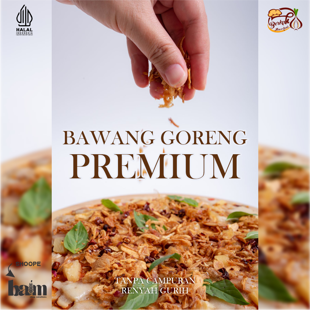 

Brambang Goreng Premium | Tanpa Campuran | Gurih kemasan 200gr