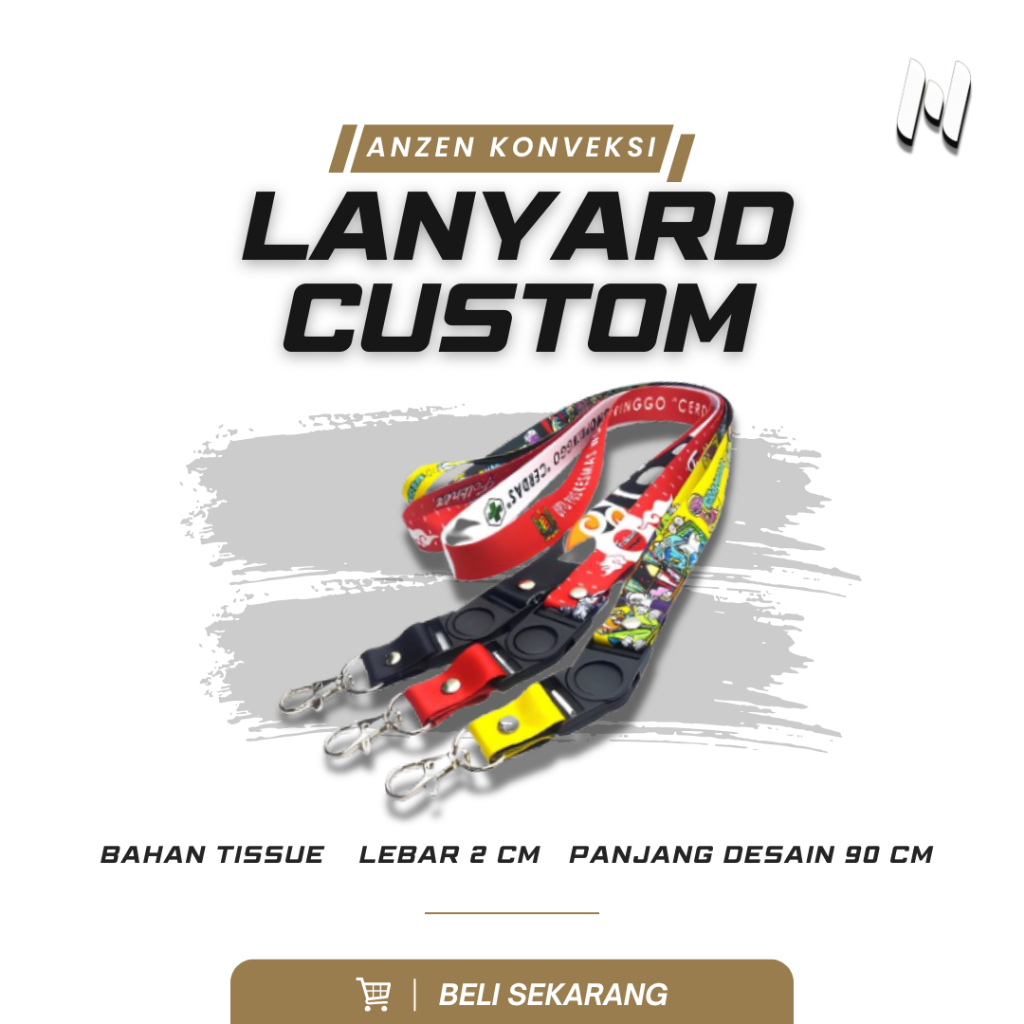 

Lanyard Custom lebar 2cm 2 sisi tali idcard custom lanyard satuan lanyard sublim printing 2 muka