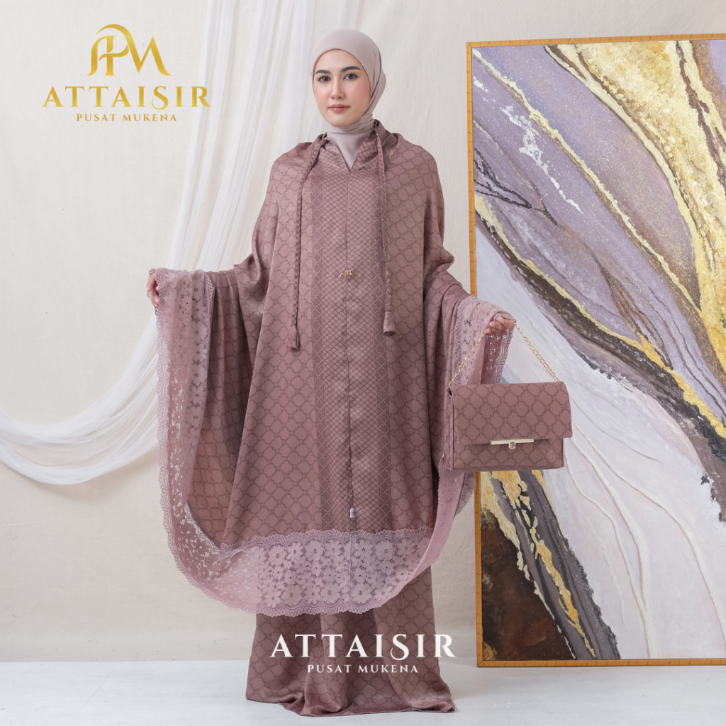 RB APM MUKENA - Mukena Dewasa Premium Santorini Silk 2in1 Athalia Series Apm AST