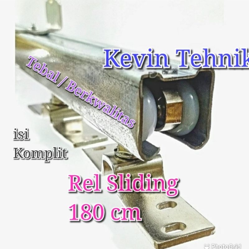 Rel Sliding set Komplit 180 cm, Rel Sliding Galvanis, Rel Pintu Geser Sliding