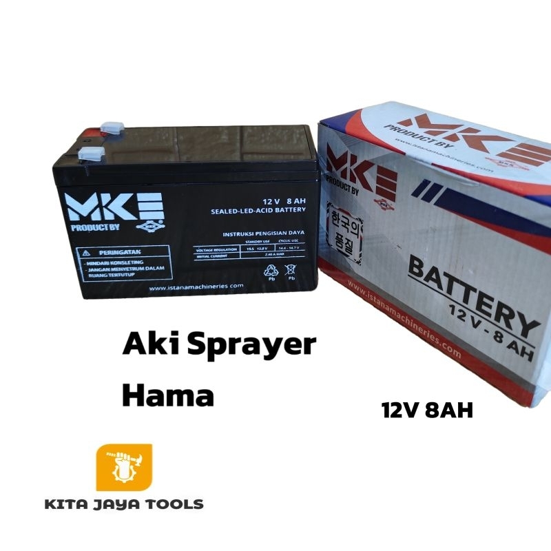 Aki Sprayer Gendong / Genset 12V 8Ah / Aki Mobil Mobilan 12V 8Ah / Aki Sepeda Listrik