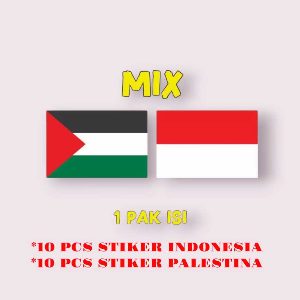 

STICKER PIPI BENDERA PALESTINA INDONESIA ISI 10 PCS