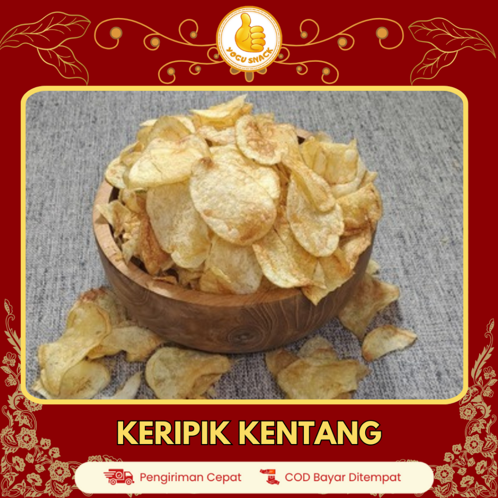

Keripik Kentang Renyah Gurih | Snack Kentang Asli | Camilan Yogu Snack