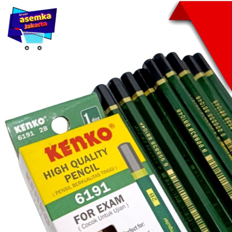 

Pensil KENKO 6191 6388 2B For Exam cocok untuk Ujian isi 12pcs