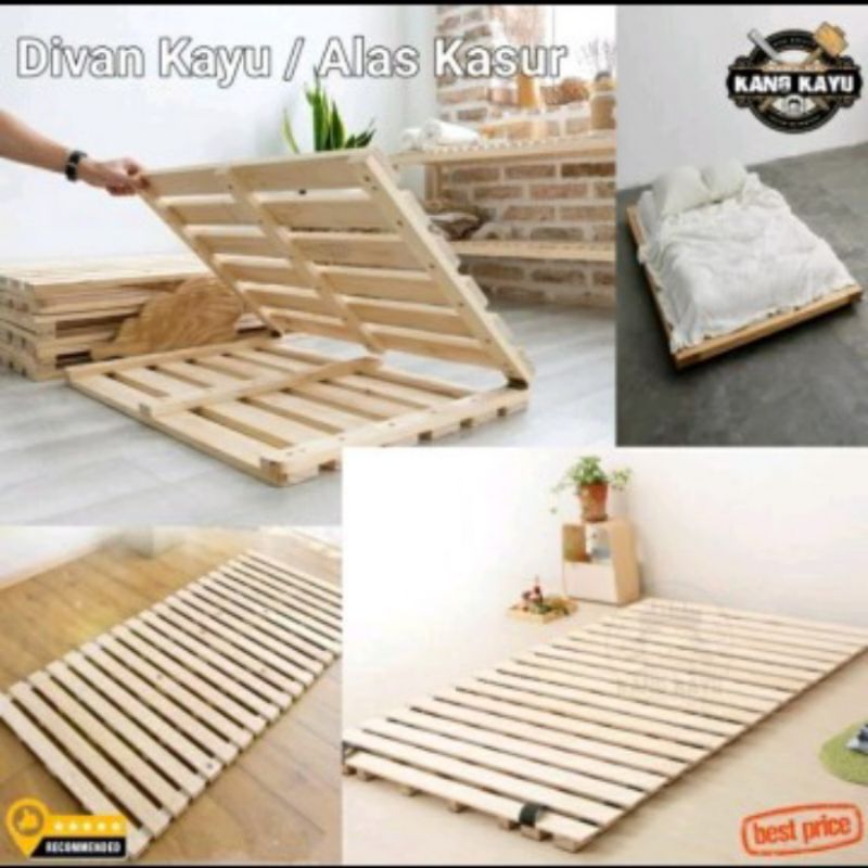 Divan alas kasur dipan springbed ranjang tempat tidur kayu pallet 90x200
