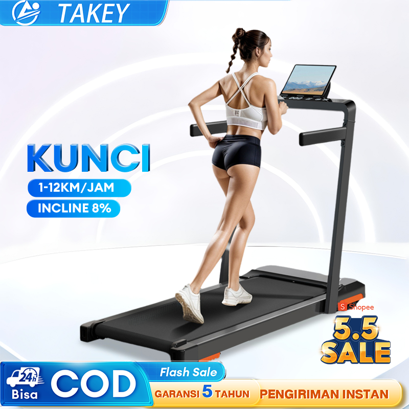 【TAKEY】JC 590 Treadmill Elektrik Treadmill Listrik treadmill portable Walking Pad treadmill incline