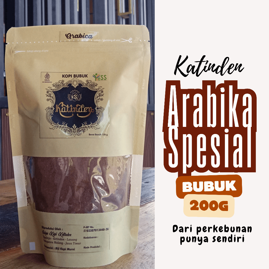 

Katinden Kopi Bubuk Arabica Spesial 200g