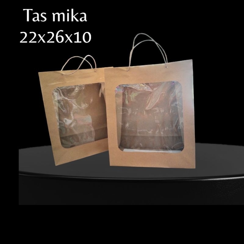 

Paperbag mika, Paperbag window, Tas souvenir uk 22x26x10