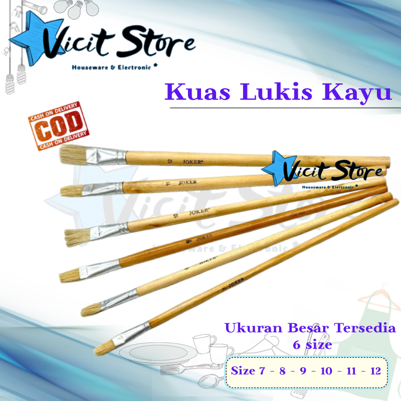

Kuas Lukis Cat Acrylic Bulu / Minyak / Kuas Lukis Bulu Kecil No 1-12 Satuan