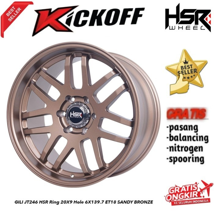 Velg Racing Merk HSR Tipe GILI R20 Untuk Mobil Pajero Sport Fortuner Hilux Double Cabin