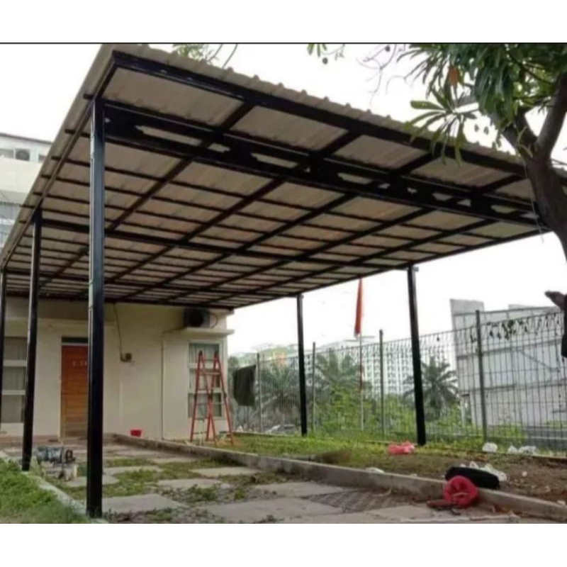 garasi atap alderon single layer