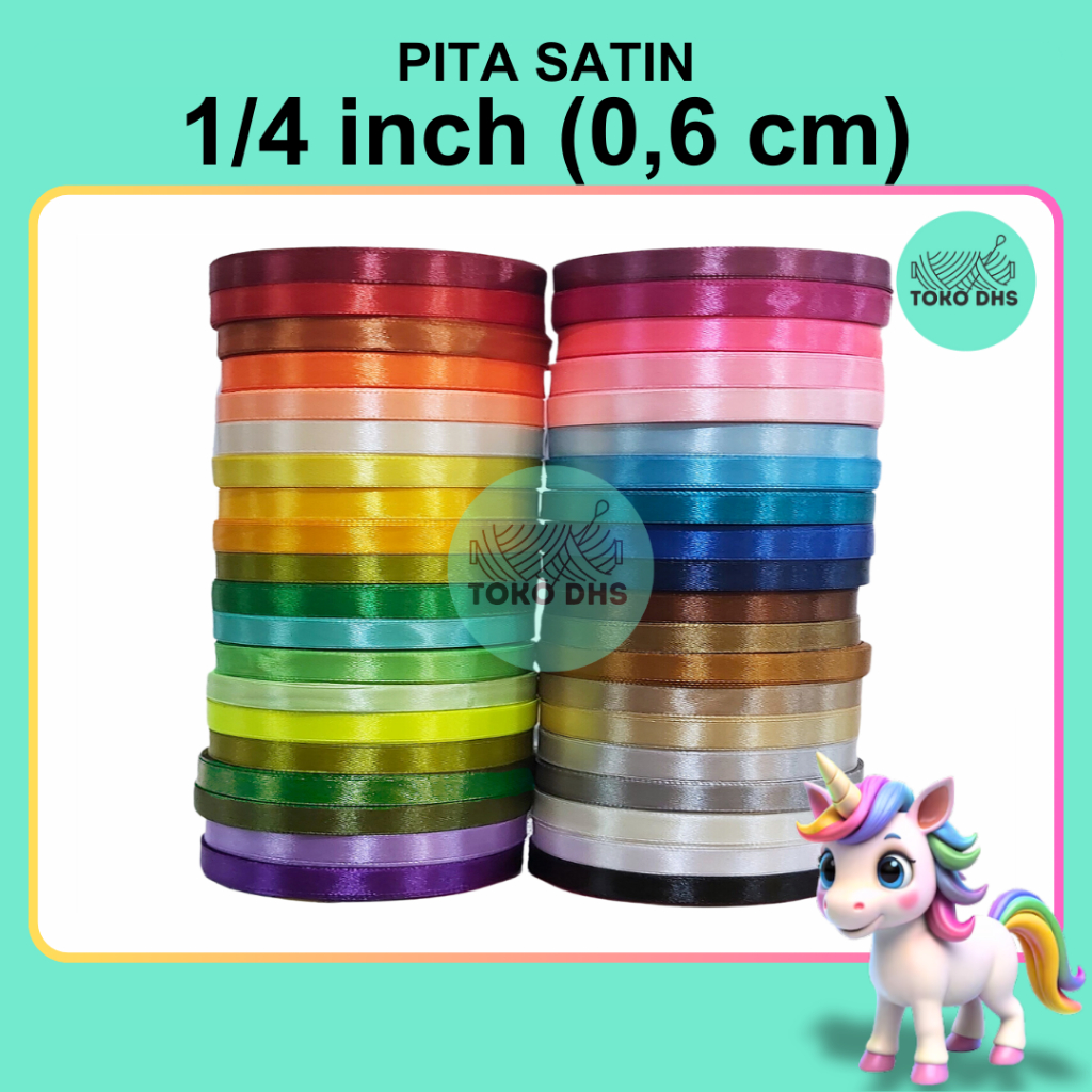 

Pita Satin 1/4 inch (0,6 CM) / Pita Satin 1/4