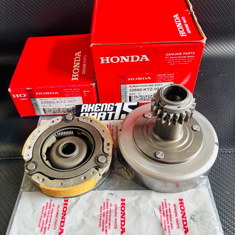 Lonceng Rumah Ganda Assy KYZ+Kampas Ganda Assy KYZ Supra x 125 Fi new/Blade 125 fi/Supra x 125 Helm 