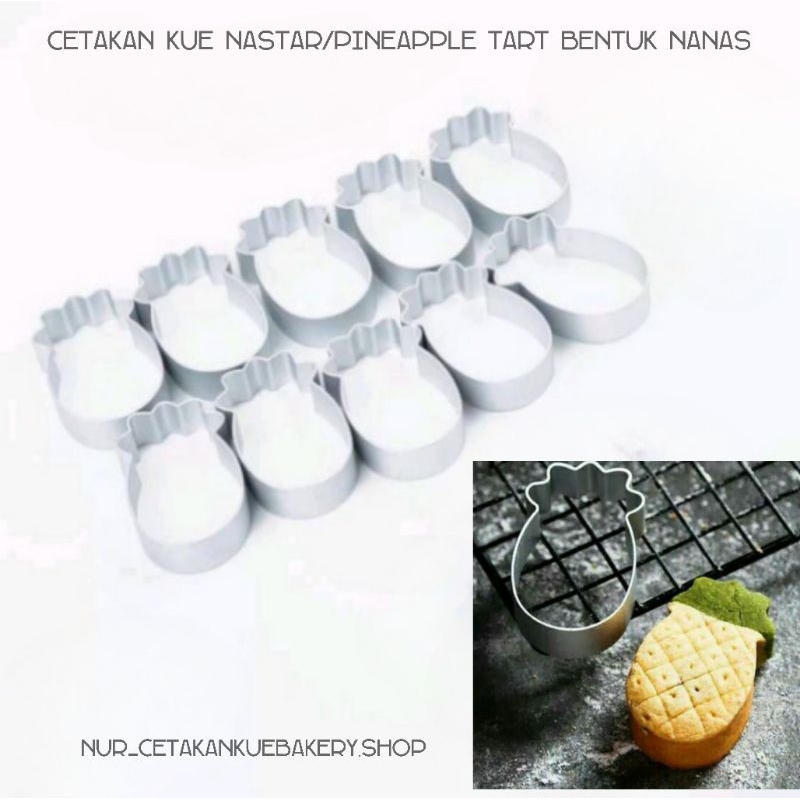 Cetakan kue nastar Taiwan bentuk nanas/pineapple Stainless / Ring karakter / Ring cookies Cutter