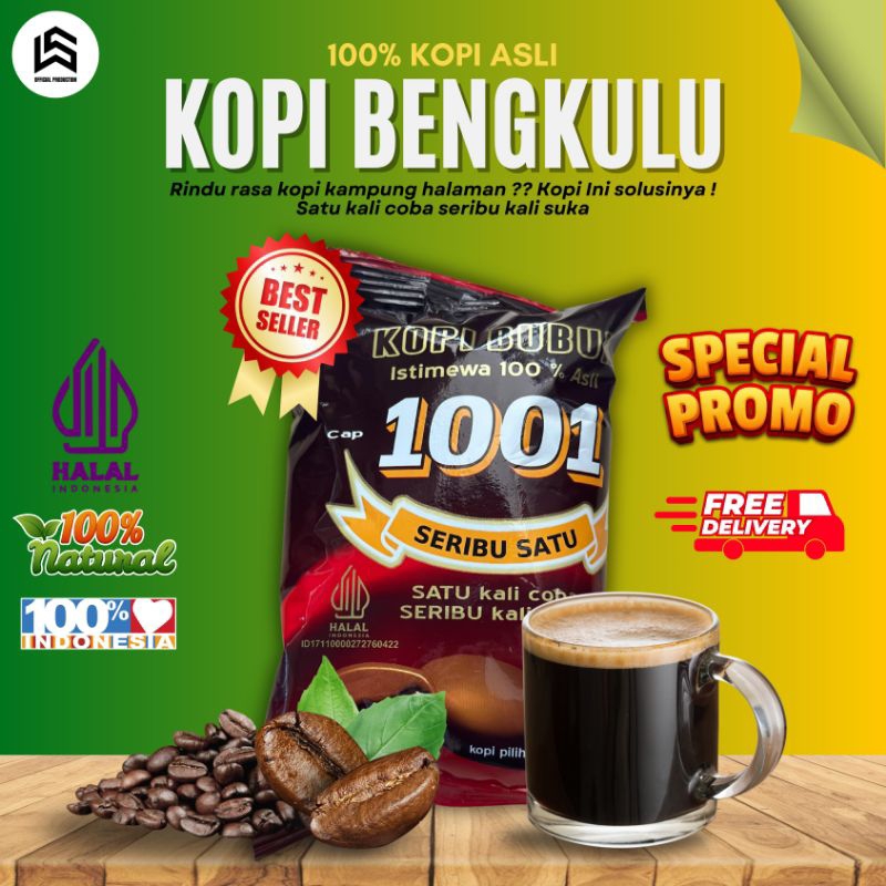 

KOPI BUBUK ROBUSTA | KOPI 1001 KHAS BENGKULU | NETTO 95 gr | OLEH-OLEH KHAS BENGKULU | 100% ASLI