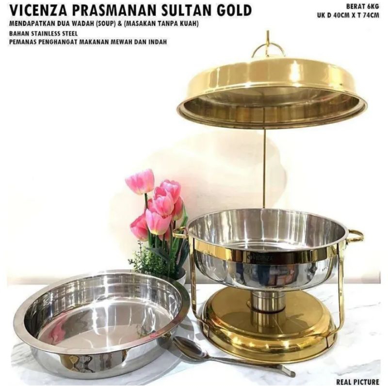 Chafing Dish | Prasmanan Gold Vicenza Seville 9L