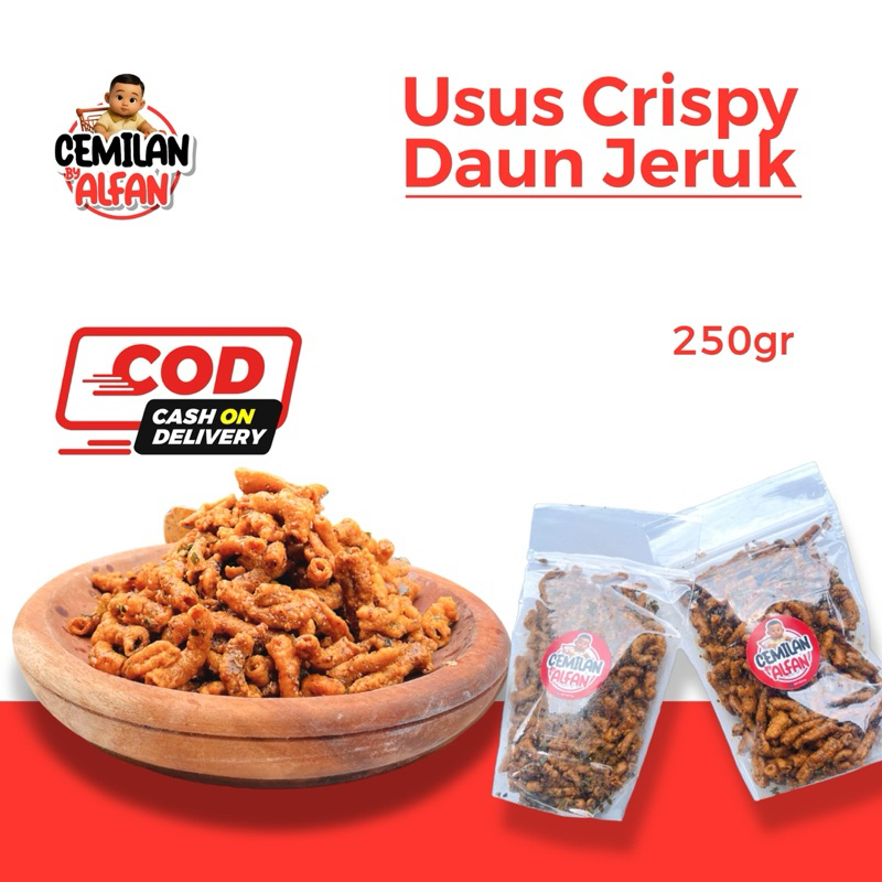 

[CEMILAN BY ALFAN]Usus Crispy Daun Jeruk 250Gr /Makanan Ringan
