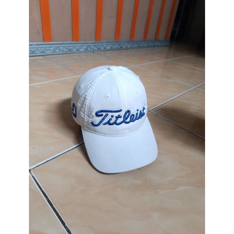 topi golf titleist original polyester stadry bordir embos