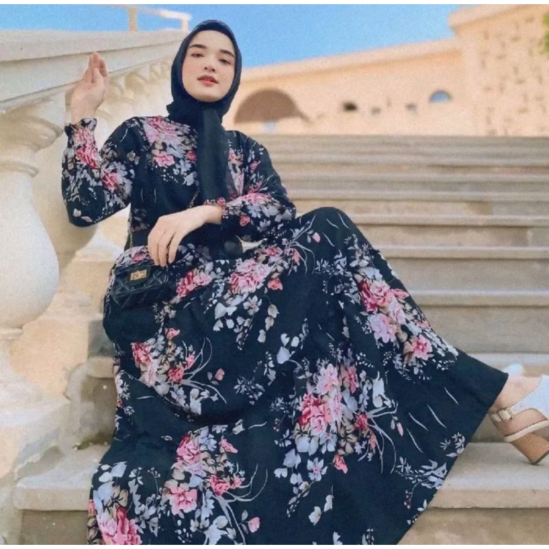Gamis Sakura Viral Gamis Jumbo Gamis Motif Bunga