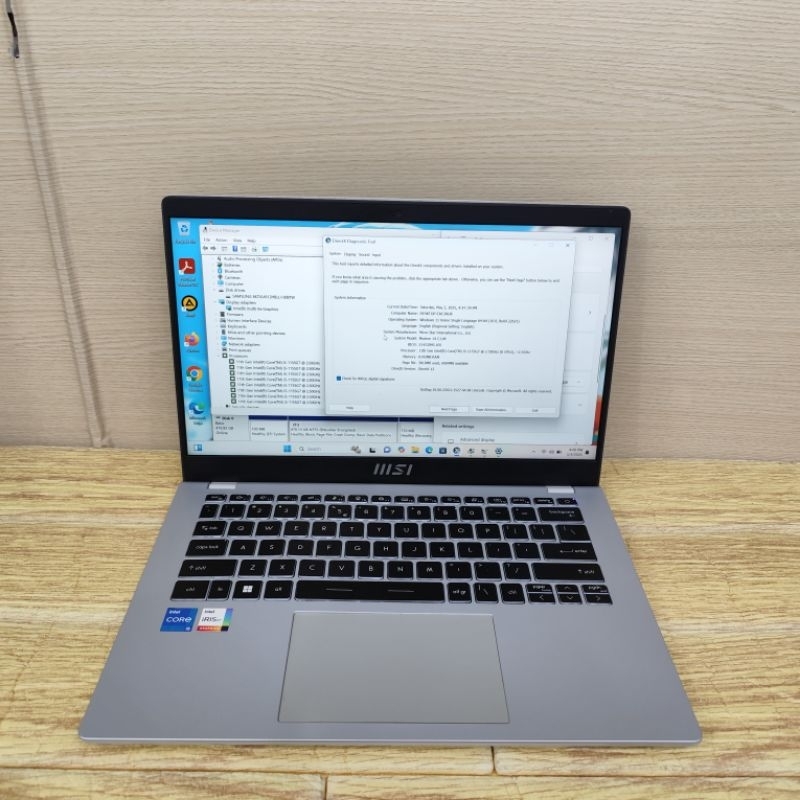 Laptop Second MSI Modern 14 C11M Core i5-1155g7 Ram 8gb Ssd 512gb Ips