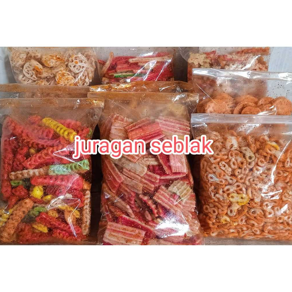 

1/4 Seblak kering gurih pedas/Seblak kerupuk gurih pedas/