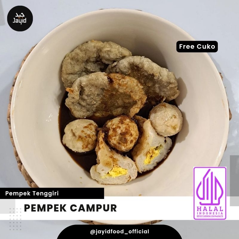

Pempek Campur - Pempek Tenggiri Asli Khas Palembang Ukuran Kecil by Jayid + Cuko