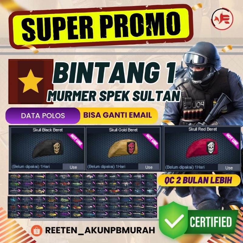 READY CHAR POINT BLANK BINTANG 1 (B1) QC 2 BULAN++ / CHAR PB MURMAH