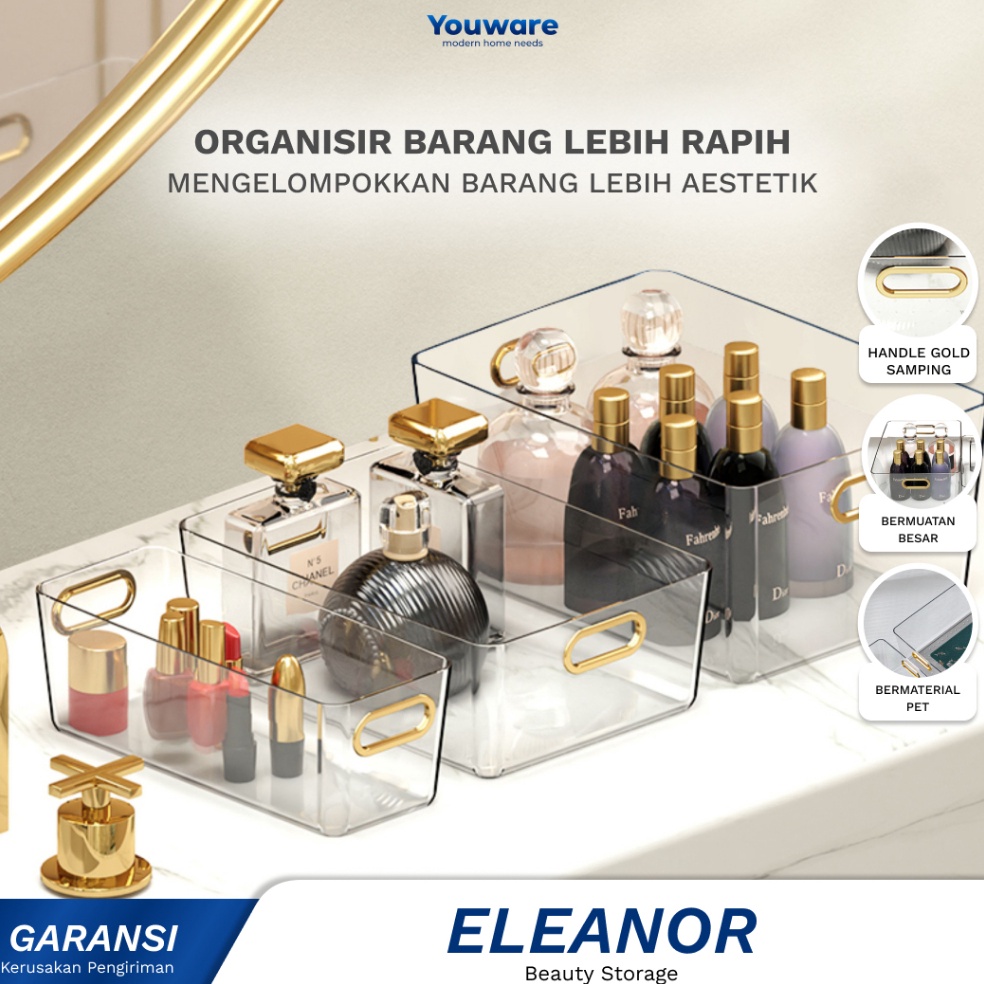 55TERPERCAYA Youware  Eleanor Box Acrylic  Wadah Serbaguna  Kotak Transparan  Organizer  Penyimpanan