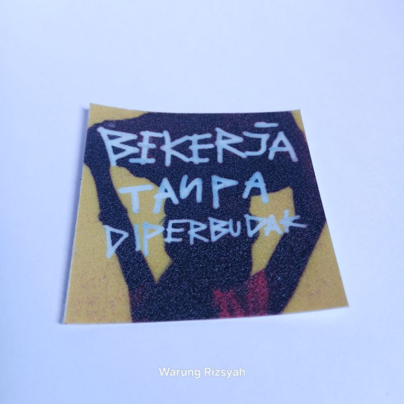 

[Variasi] Sticker BTD Bekerja Tanpa Diperbudak / Sticker Transparant Kulit Jeruk / Doff / Ukuran 5 x 5 Cm / Sticker Punk / Sticker Pop / Sticker Urban