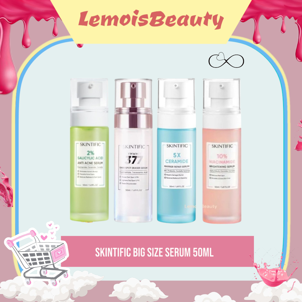 LemoisBeauty- SKINTIFIC Big Size Serum Wajah Collection Glowing 10% Niacinamide Serum / 5x Ceramide 