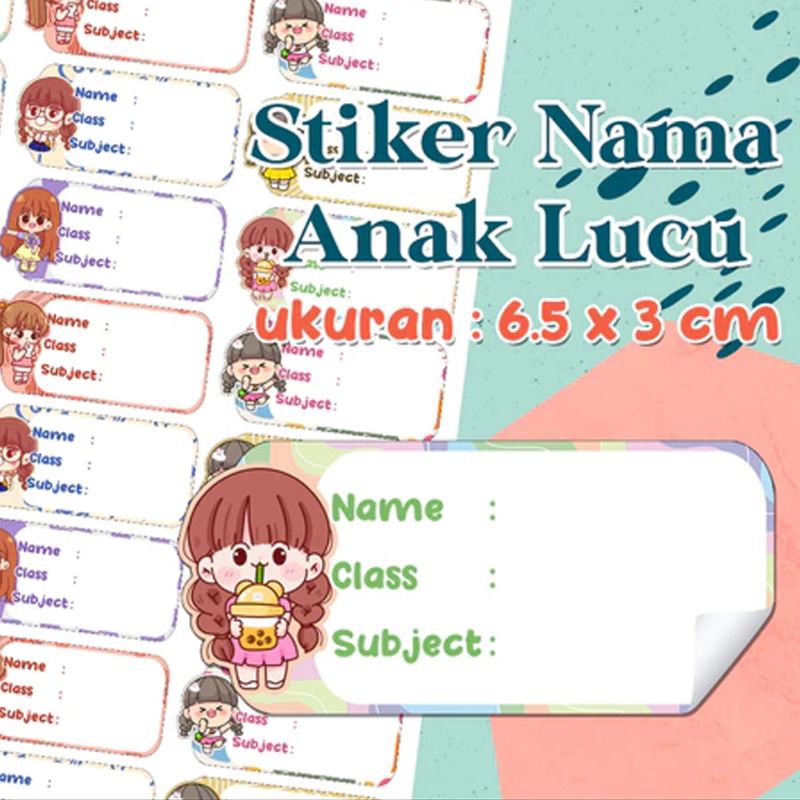 

STICKER LABEL NAMA UNTUK BUKU TULIS